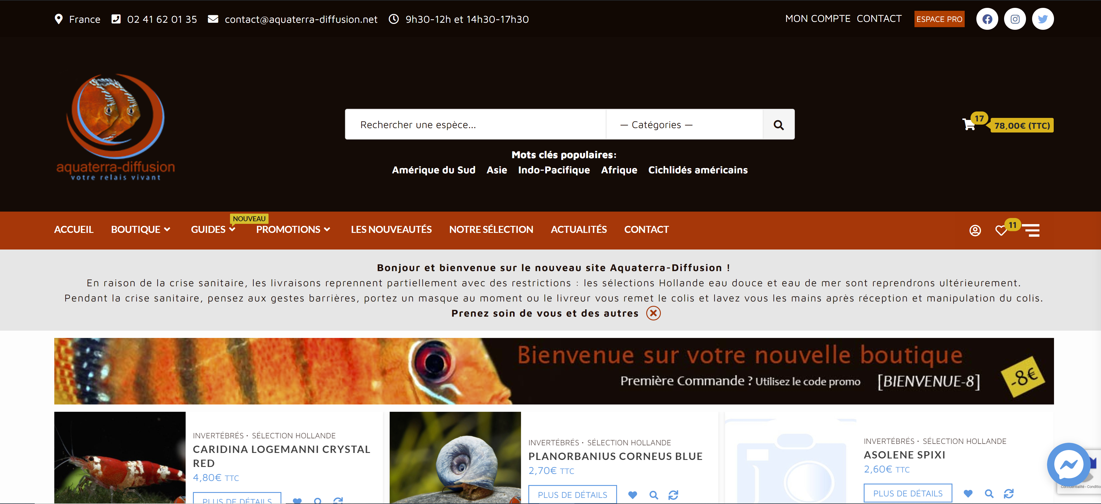 Ouverture du site Aquaterra-Diffusion !