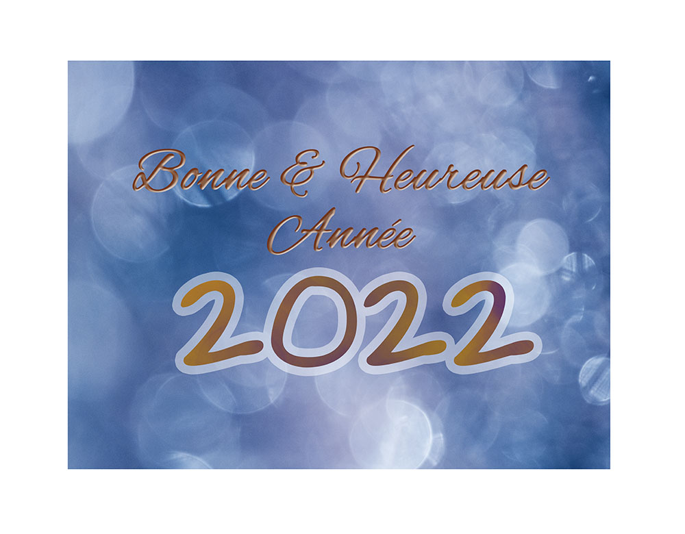 Meilleurs vœux de bonne année 2022
